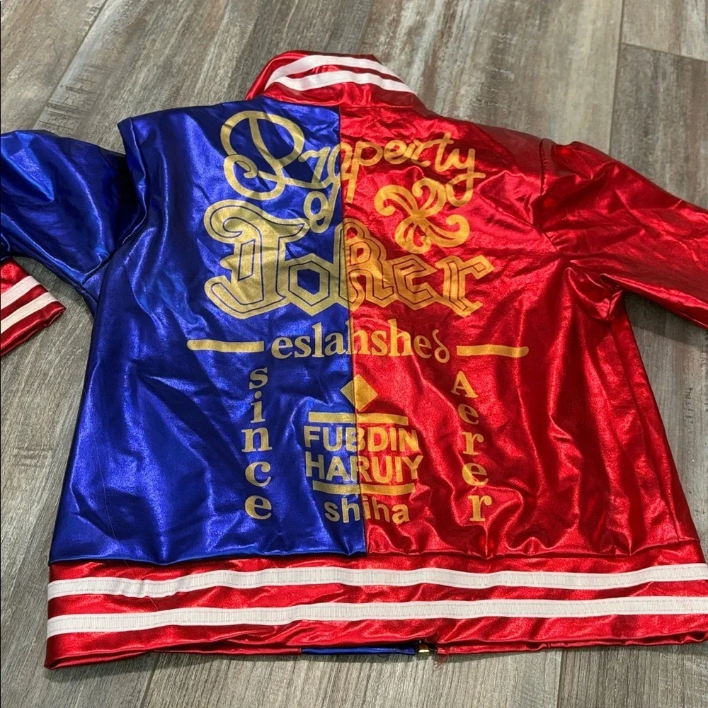 Harley Quinn Suicide Squad Halloween Colorful Jacket and Shorts Set Costume 140